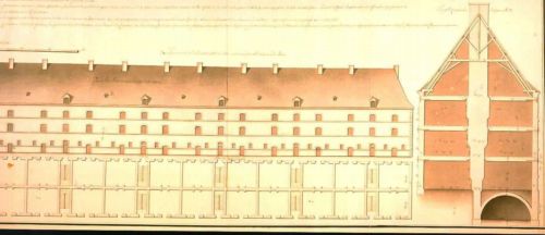 Plan de l'ancienne caserne de cavalerie