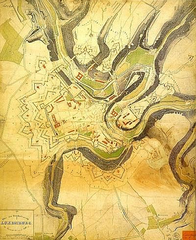 Plan de la forteresse de Luxembourg